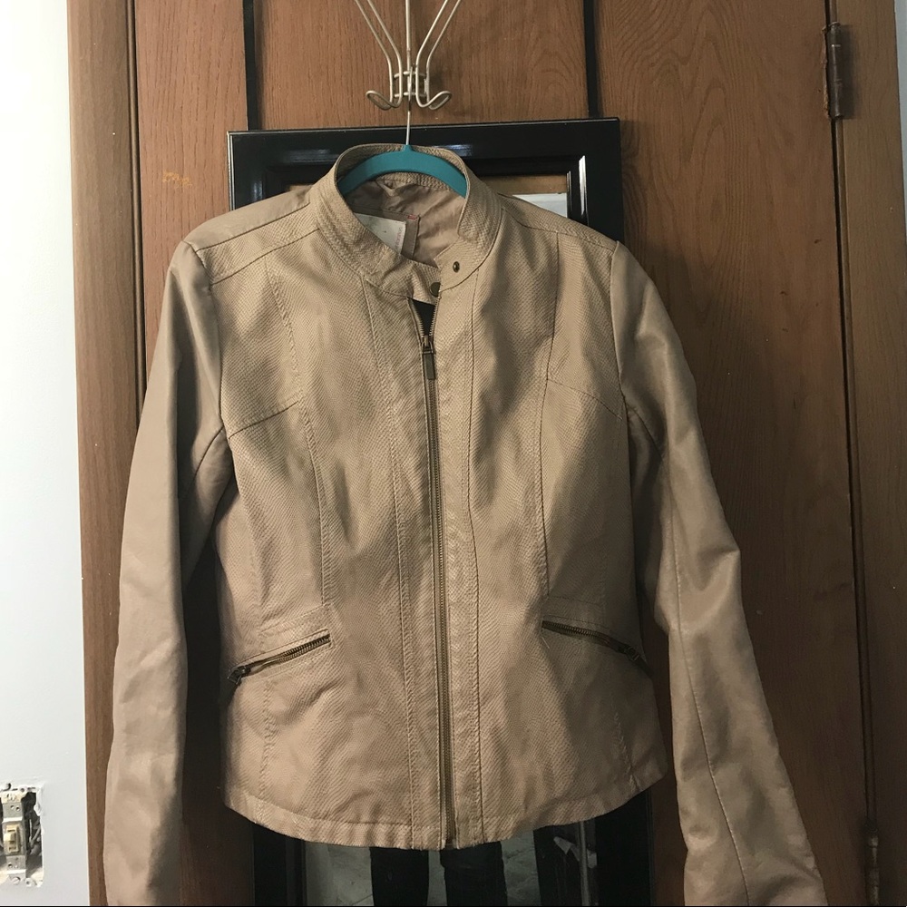 Tan pleather jacket